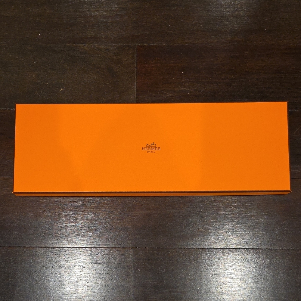 AUTHENTIC HERMES PARIS TIE GIFT BOX 15" X 5" X 1"